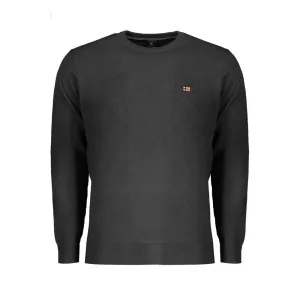 Norway 1963 Black Wool Men Sweater