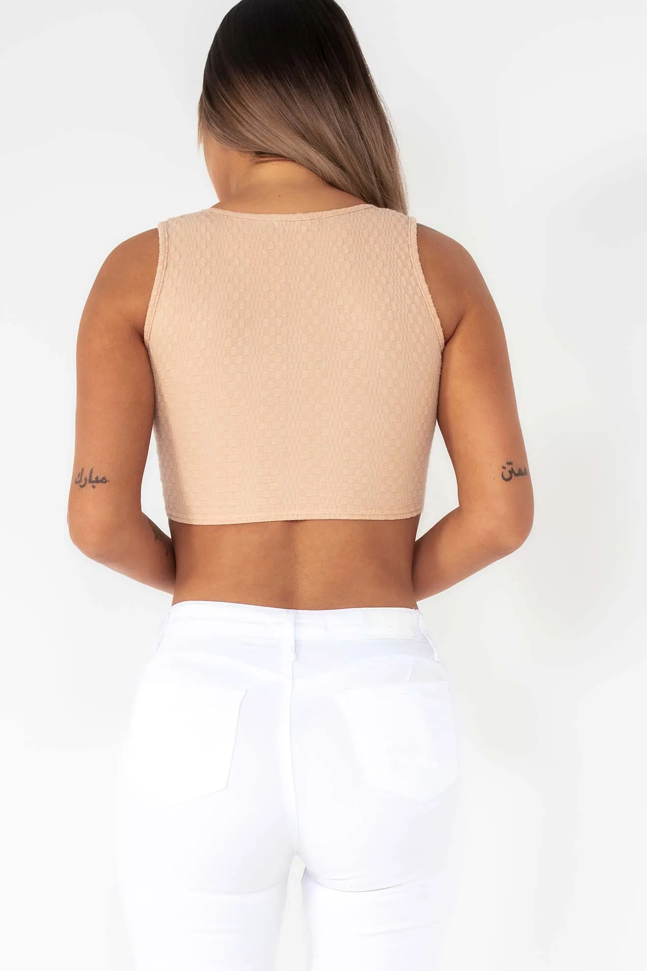 Nova Nude Textured Crop Top