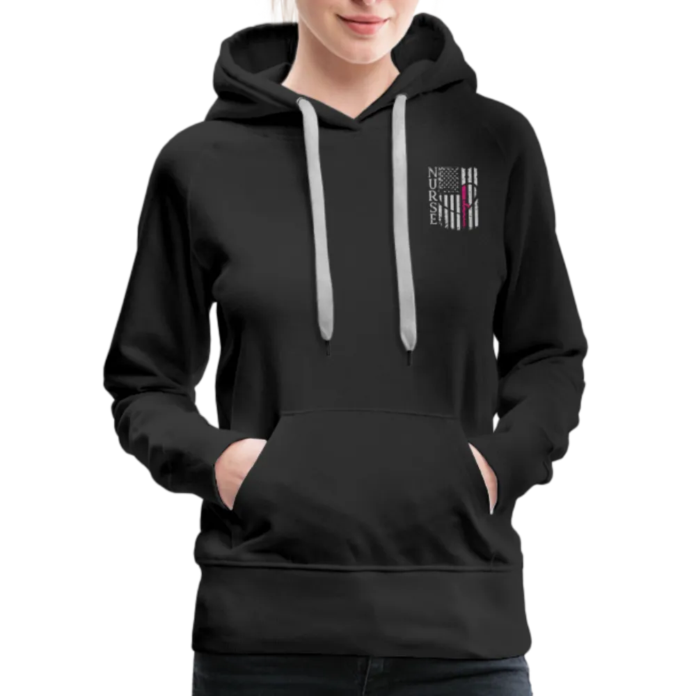 Nurse Flag rod of Asclepius Women’s Premium Hoodie
