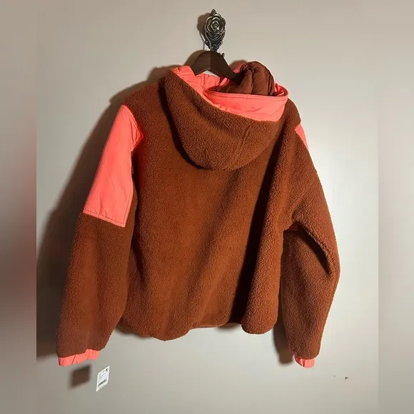 NWT Free People FP Movement Lead the Pack Fleece Neon Coral