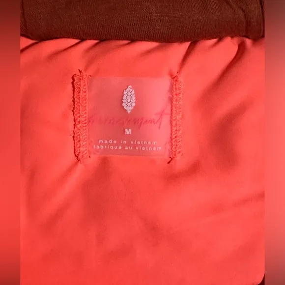 NWT Free People FP Movement Lead the Pack Fleece Neon Coral