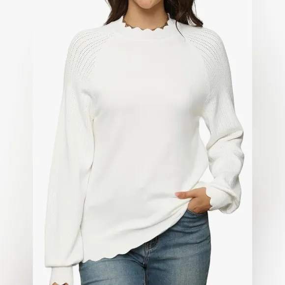NWT Long Sleeve Knit Pullover Mock Neck Soft Fit Top, MULTI COLORS AVAILABLE