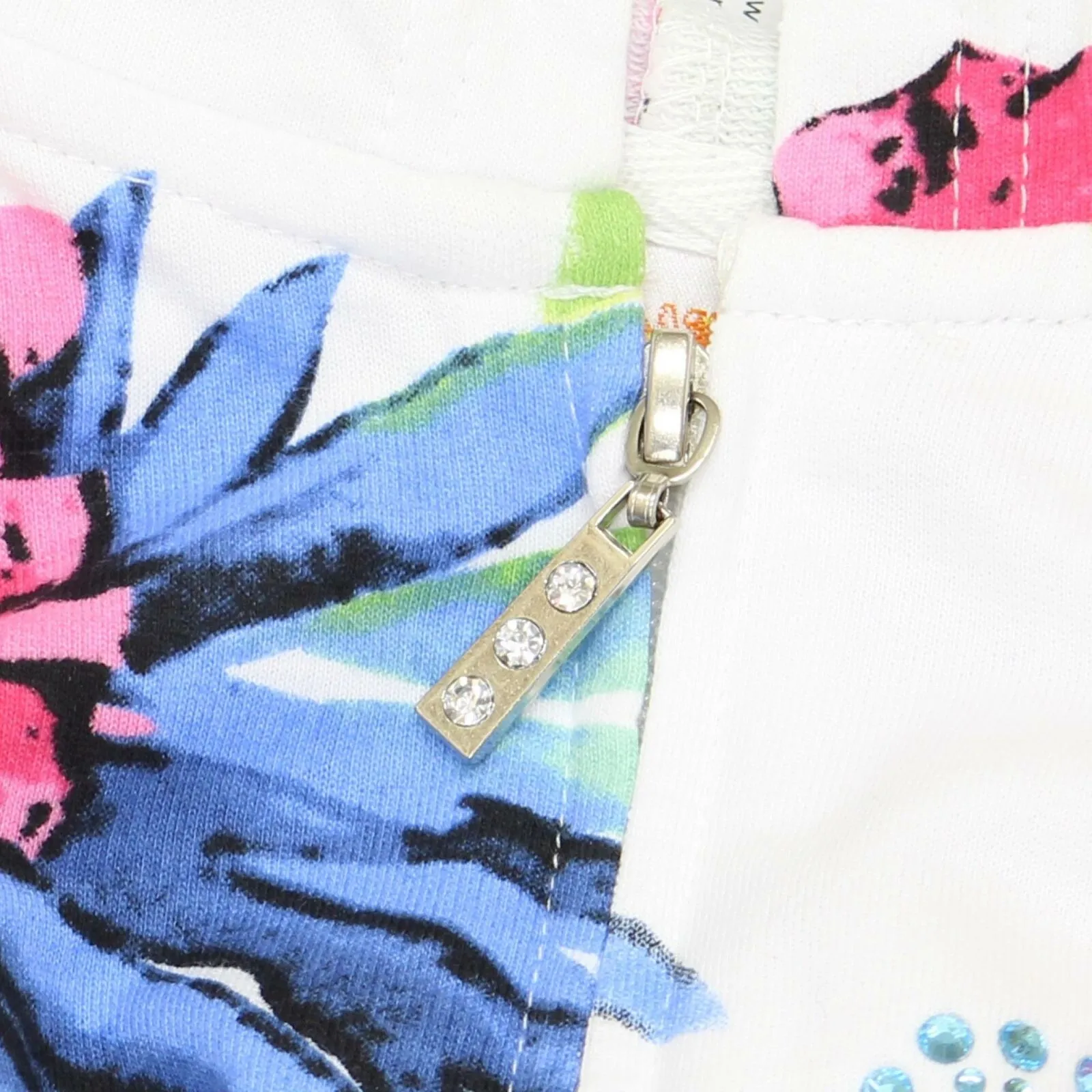 NWT Quacker Factory Floral Printed Jacket And Tank With Rhinestones. A305408 L