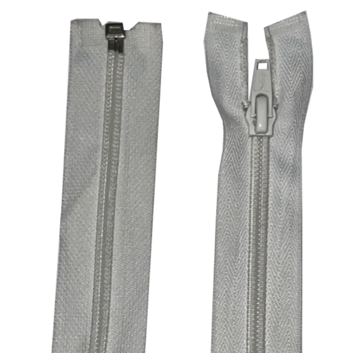 Nylon Open Ended Zip 15" (38cm) With Self Colour Metal Zipper