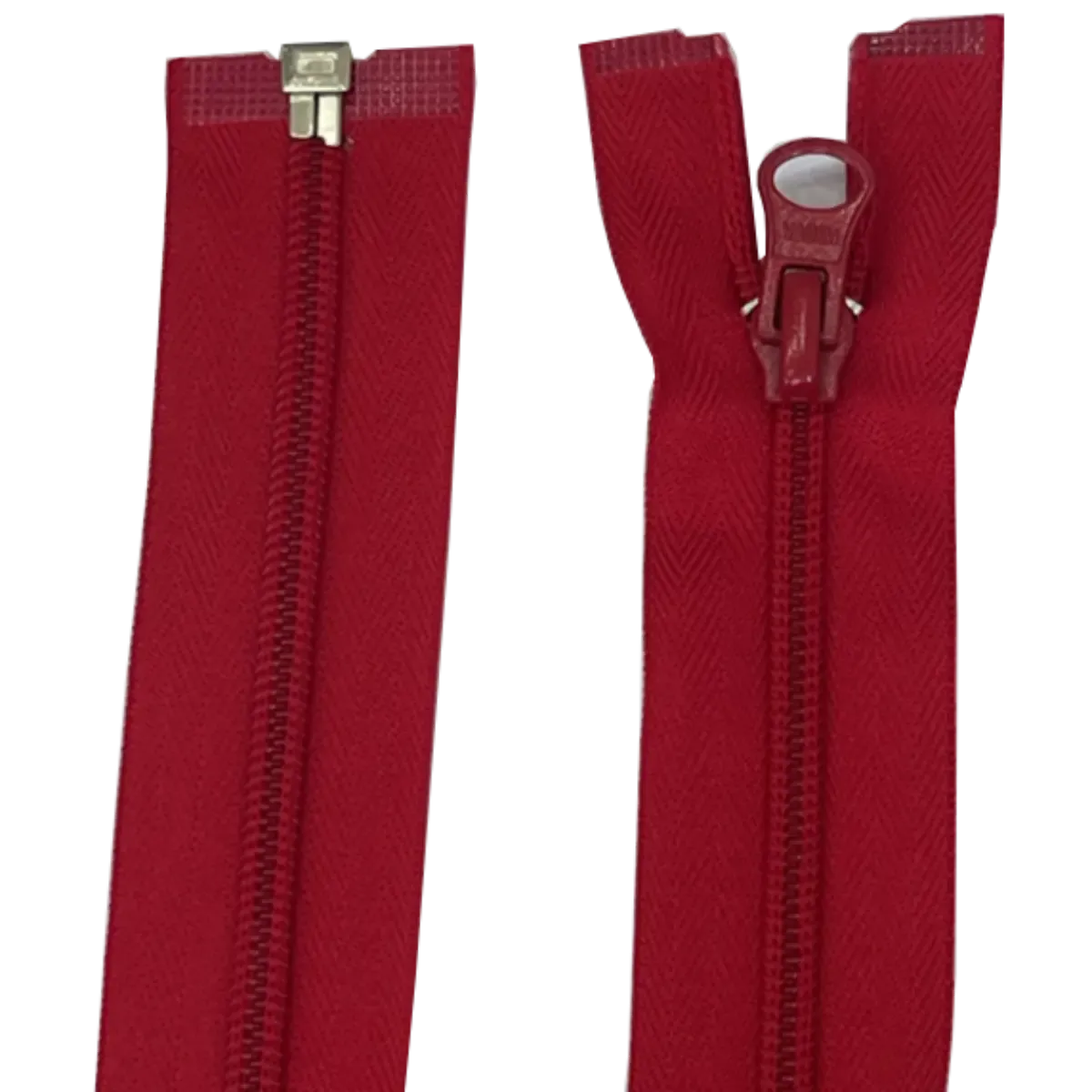 Nylon Open Ended Zip 15" (38cm) With Self Colour Metal Zipper