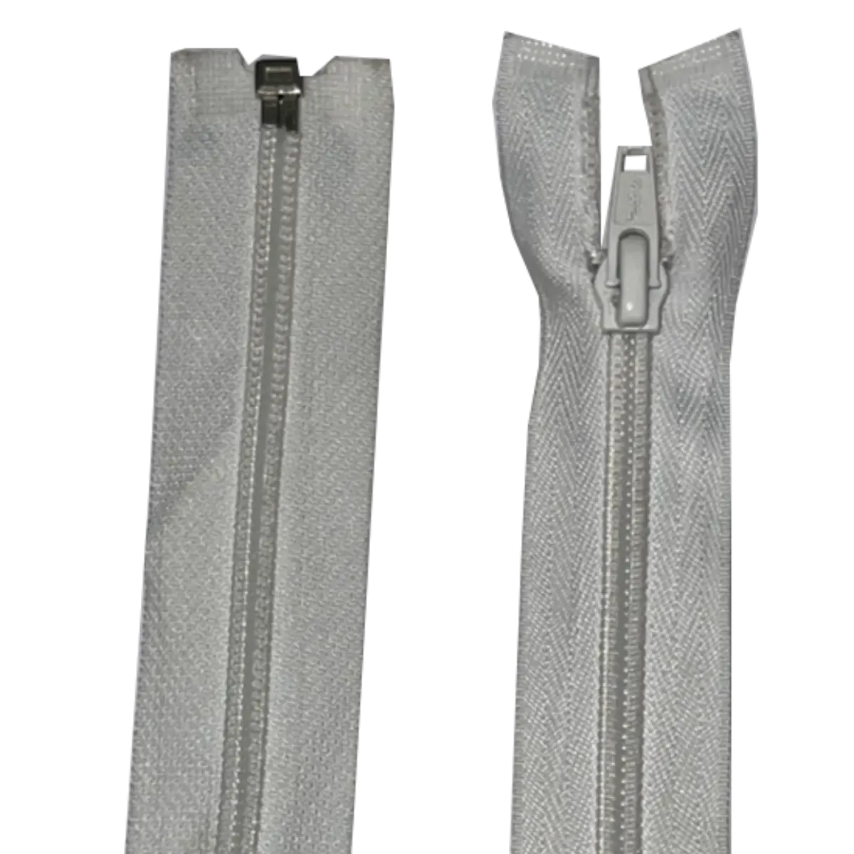 Nylon Open Ended Zip 19" (48cm) With Self Colour Metal Zipper