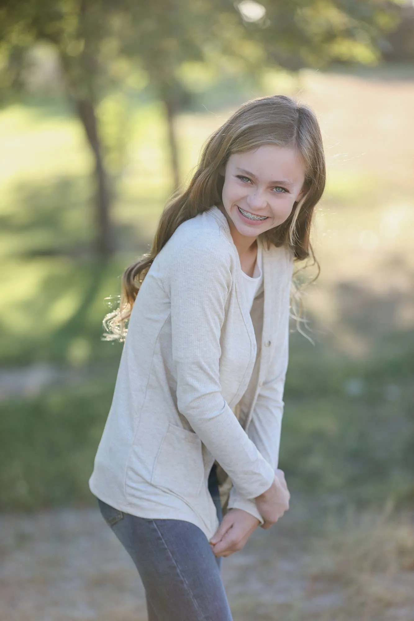Oatmeal Rib Knit Cardigan