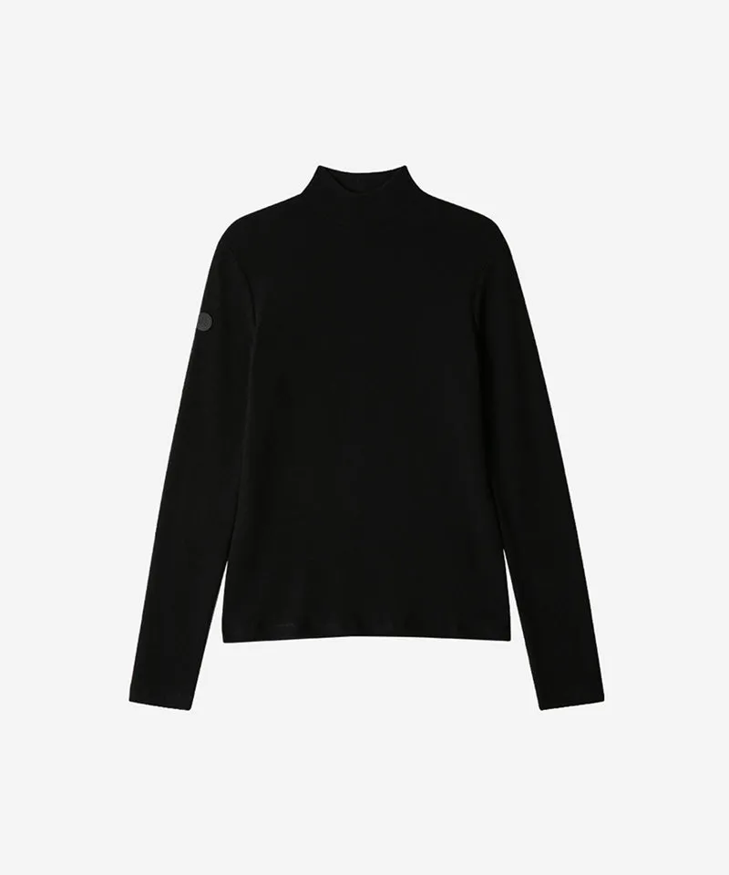 OBER Golf Heating Half Neck T-Shirt - Black