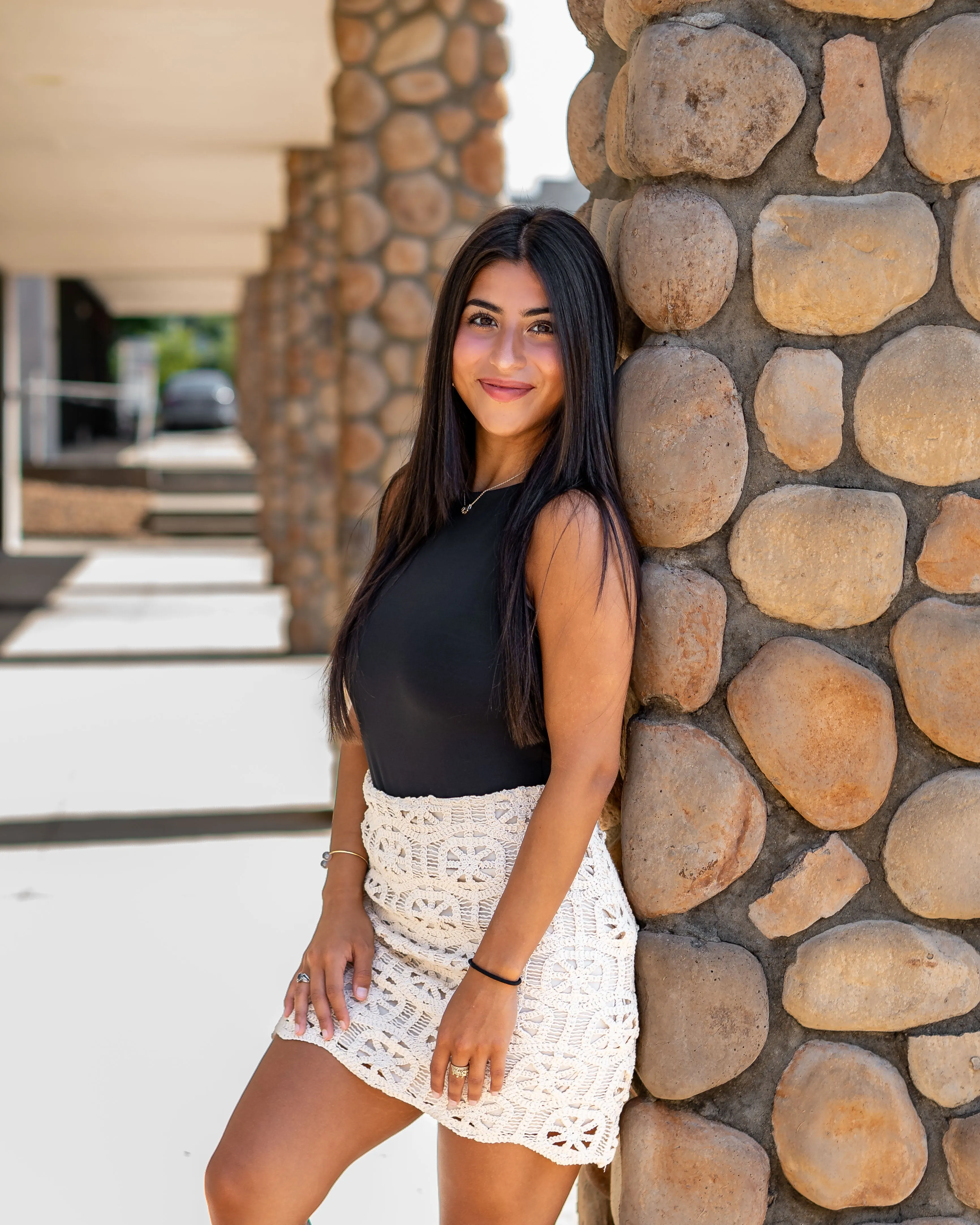 Off to the Seaside Crochet Mini Skirt