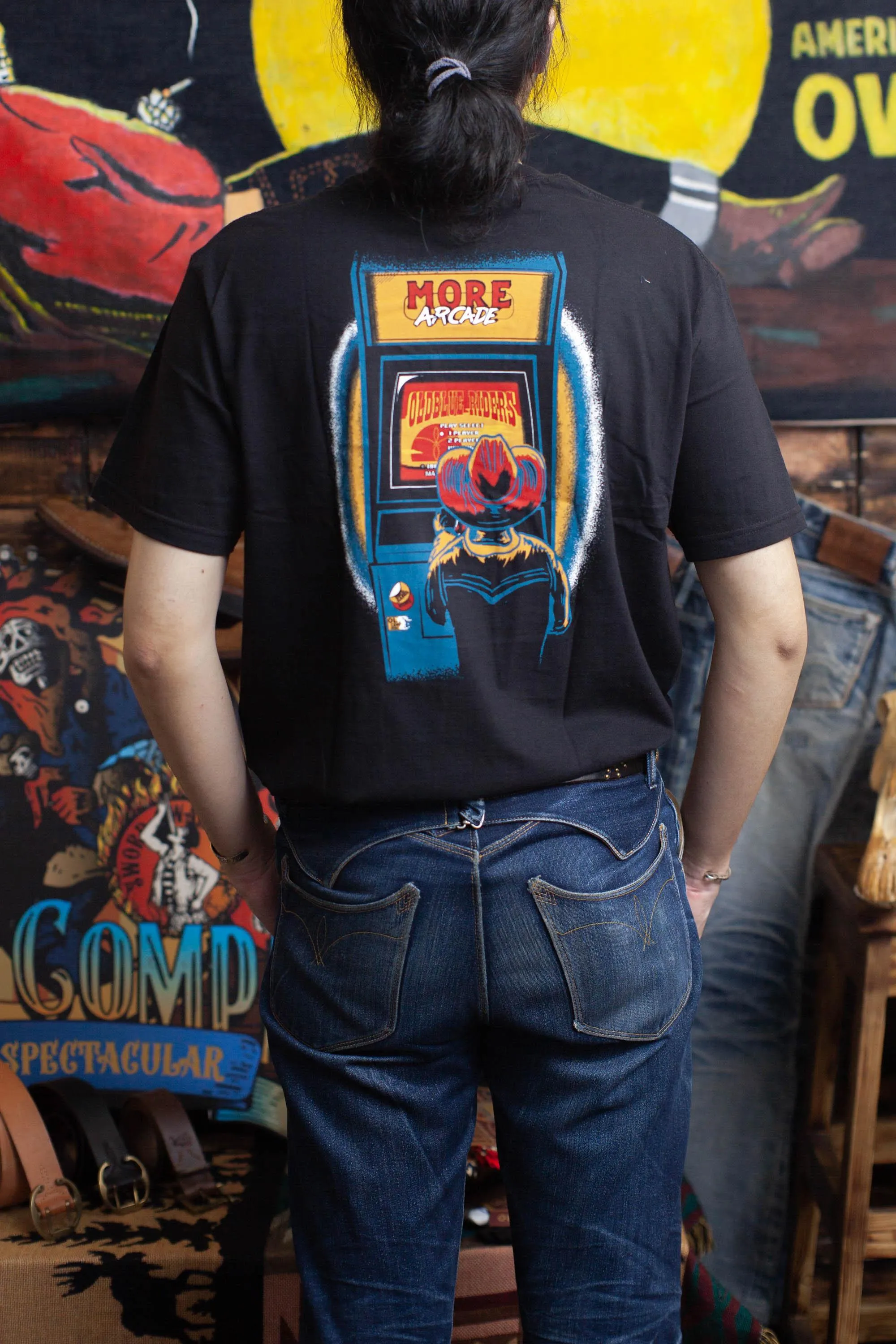 Oldblue Co. x MORE by Morello Tee The Arcade Riders Black