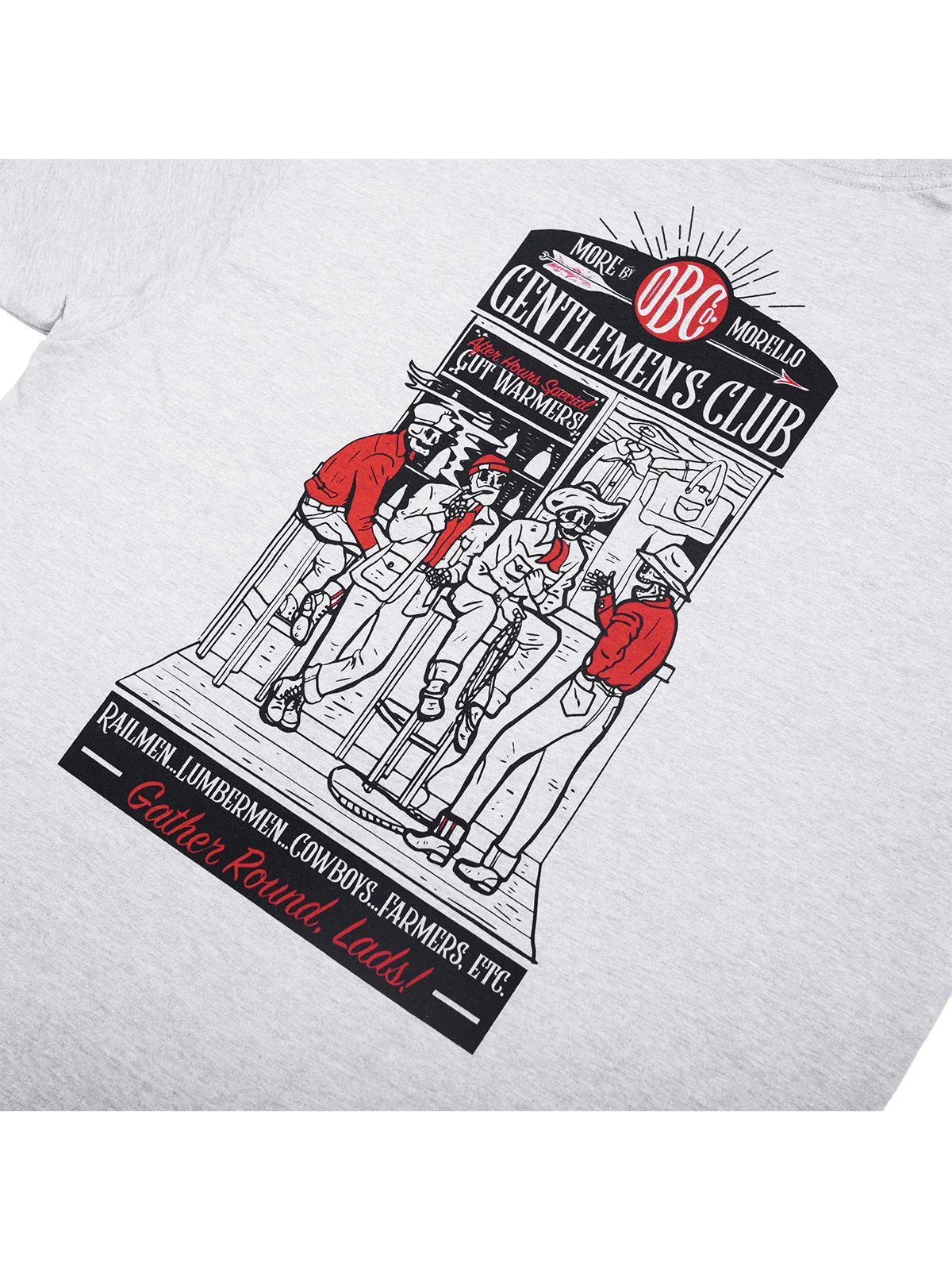 Oldblue Co. x MORE by Morello Tee The Gentlemen's Club Ash Grey