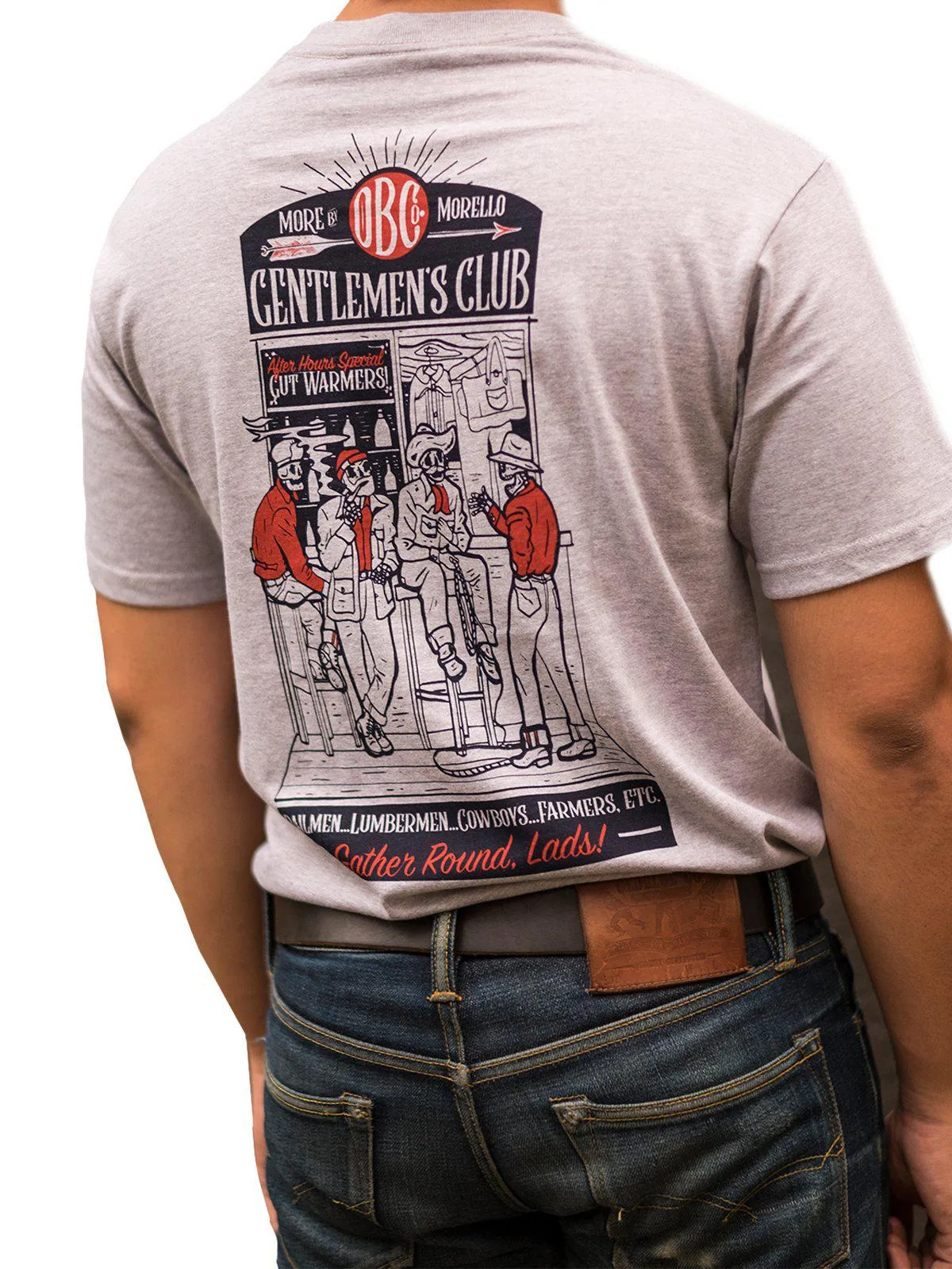 Oldblue Co. x MORE by Morello Tee The Gentlemen's Club Ash Grey