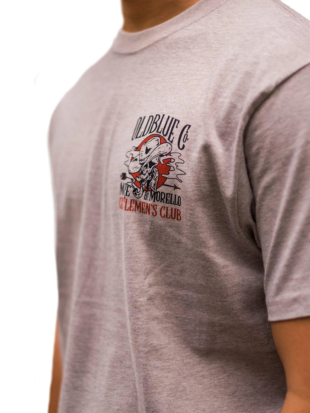 Oldblue Co. x MORE by Morello Tee The Gentlemen's Club Ash Grey