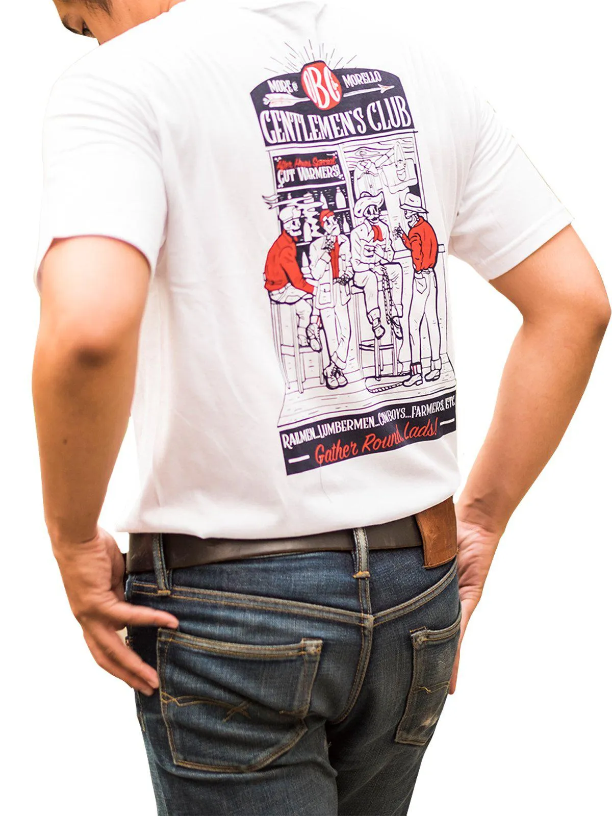 Oldblue Co. x MORE by Morello Tee The Gentlemen's Club White