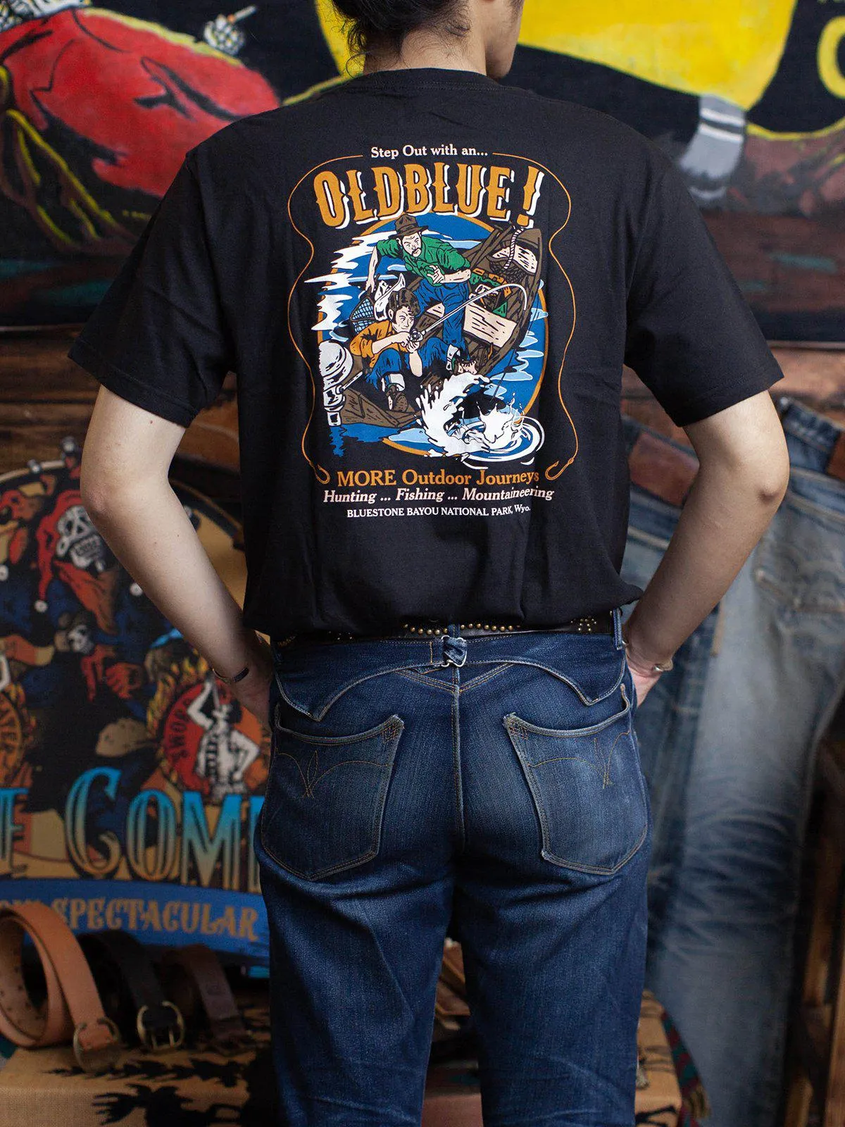 Oldblue Co. x MORE by Morello Tee The Outdoor Journeys Black