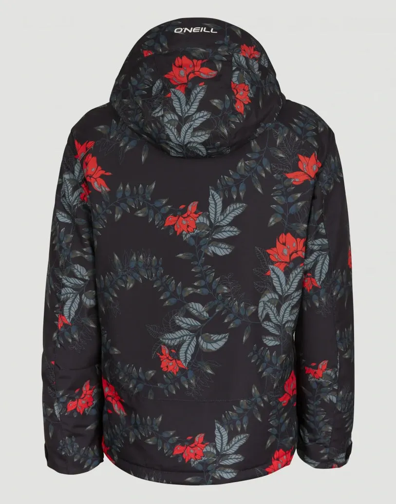 ONeill Adelite Womens Jacket Black Print / Green