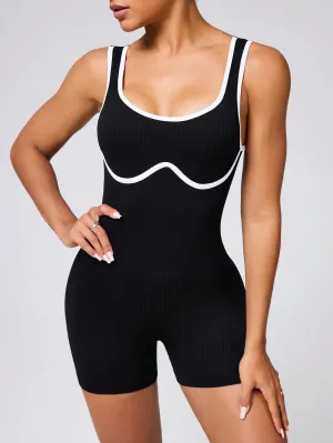 Open-Back Workout Jumpsuit – Stretchy & Stylish Activewear for Women