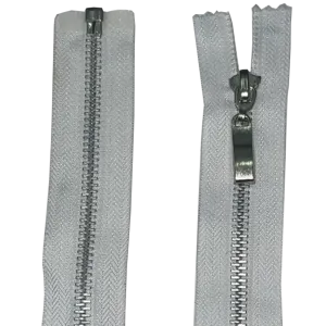 Open Ended Zip With Metal Teeth, Puller And Slider 17" (43cm)