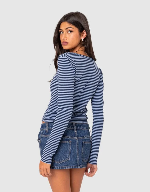 Oriana | Long Sleeve Stripes Top