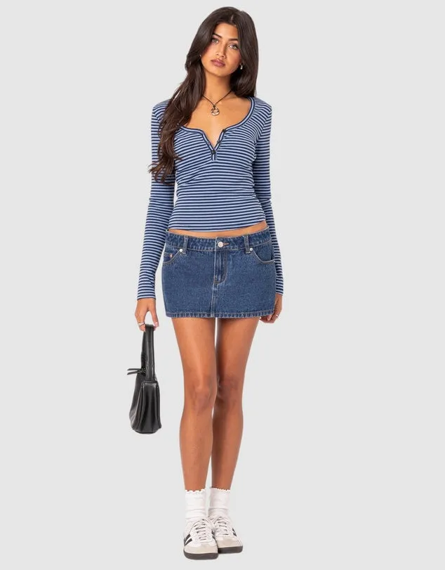 Oriana | Long Sleeve Stripes Top