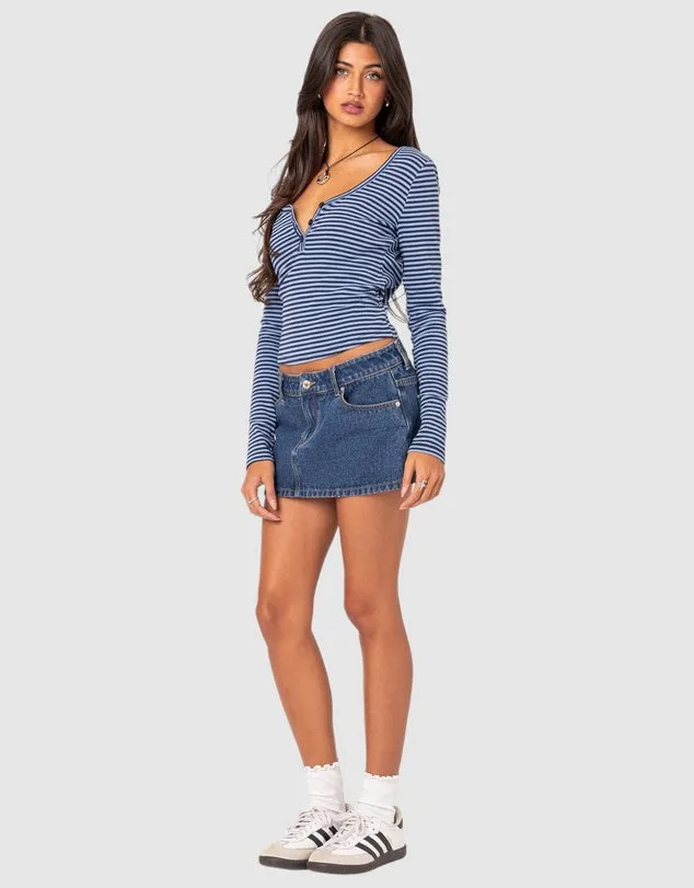 Oriana | Long Sleeve Stripes Top