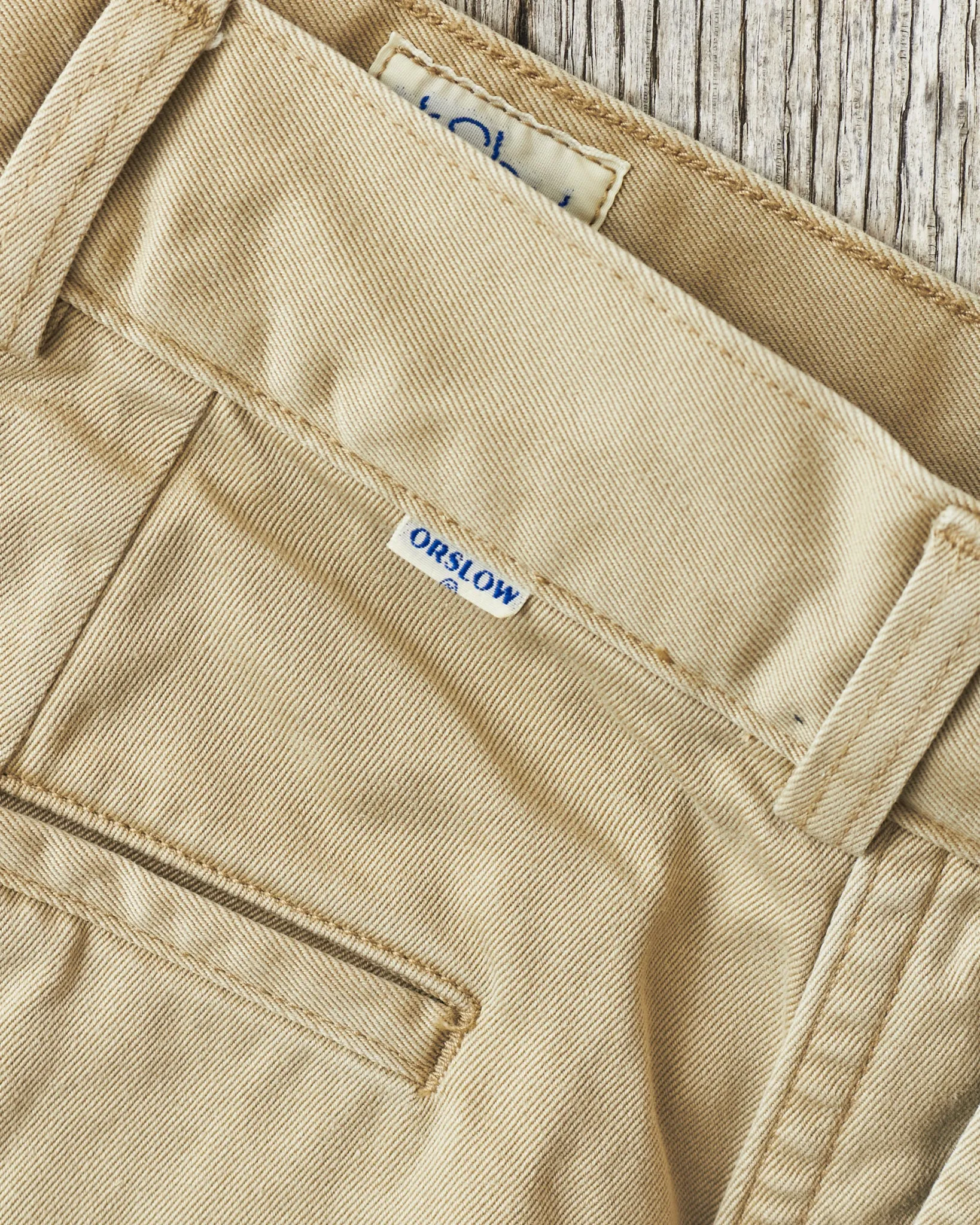 OrSlow 5021 Two Tuck Wide Trousers Khaki