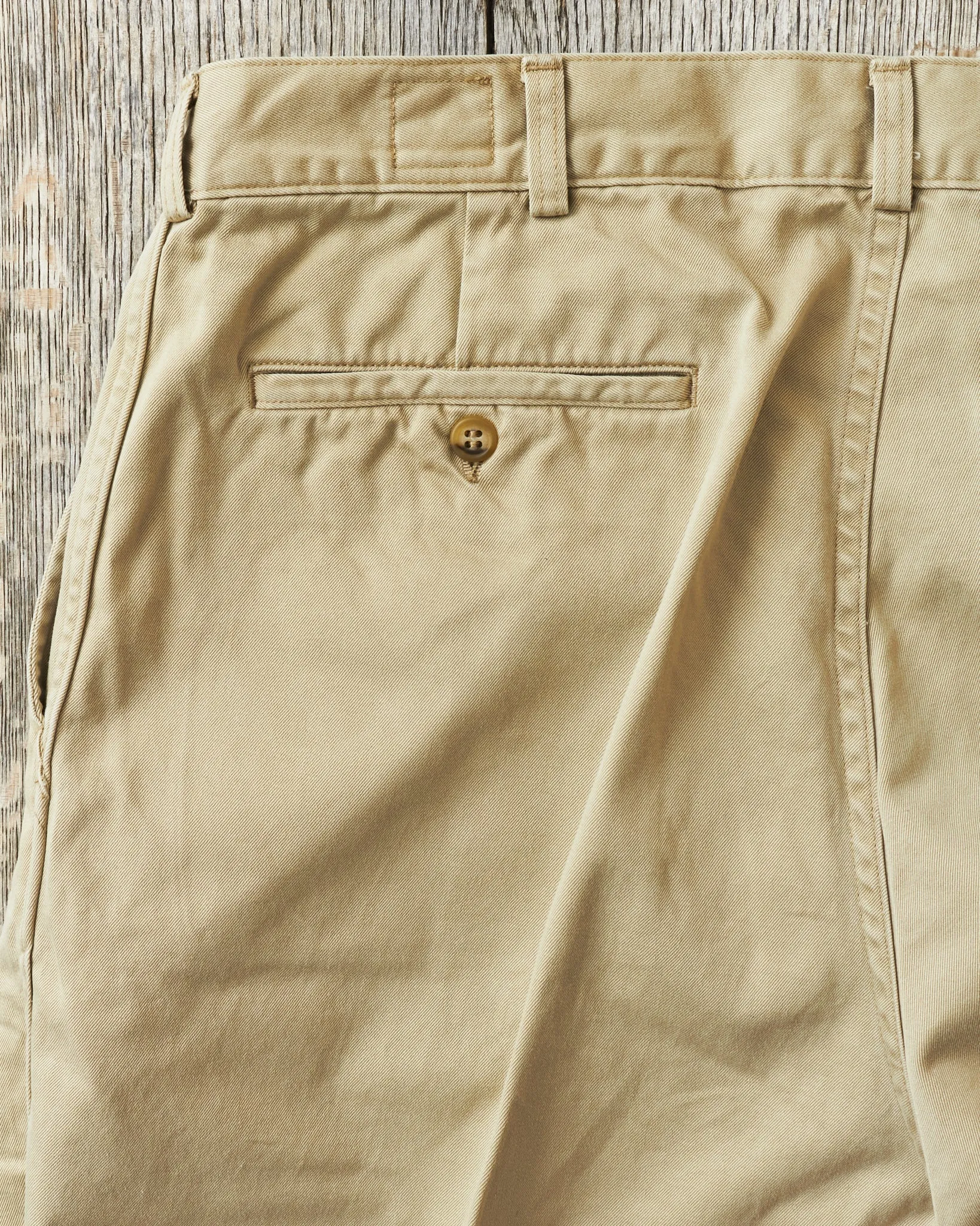 OrSlow 5021 Two Tuck Wide Trousers Khaki