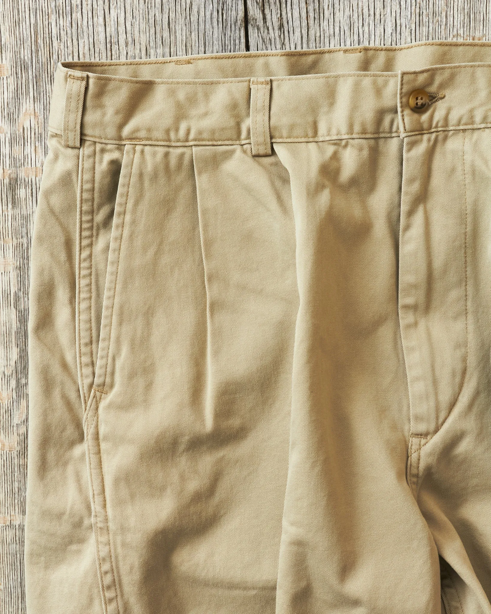 OrSlow 5021 Two Tuck Wide Trousers Khaki