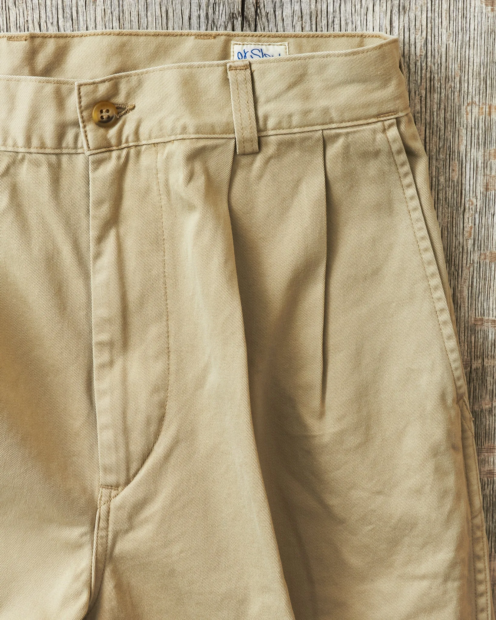 OrSlow 5021 Two Tuck Wide Trousers Khaki
