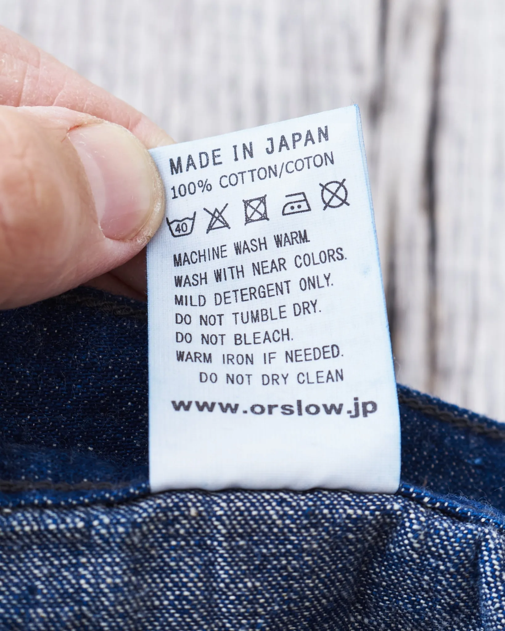 OrSlow Piped Straight Denim Pants