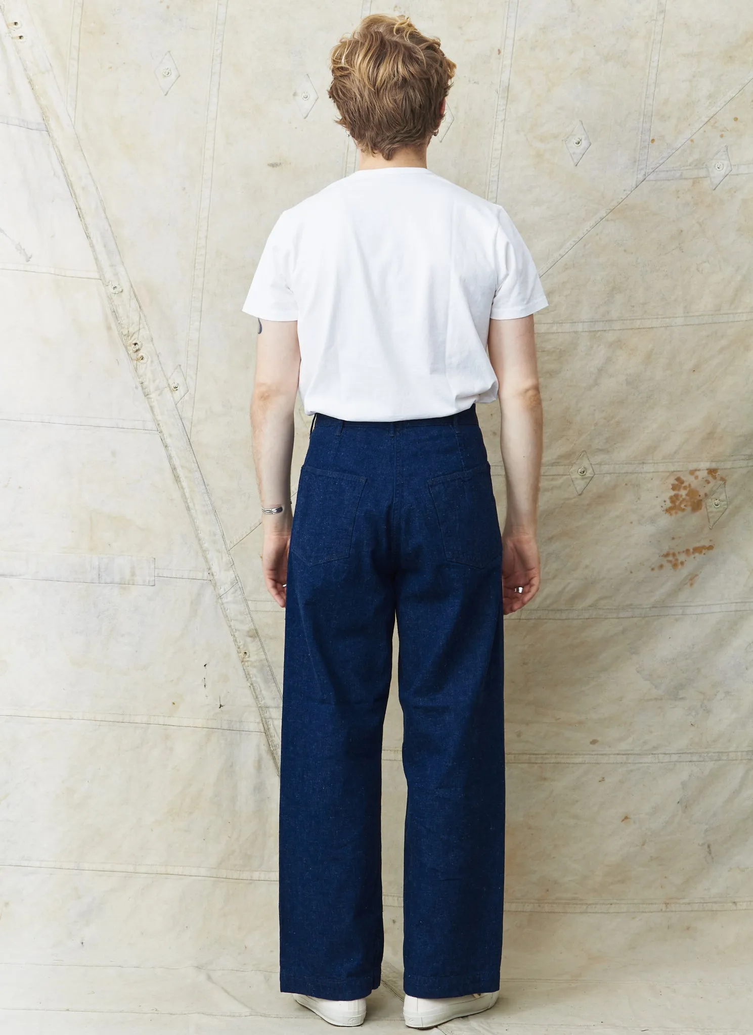 OrSlow Piped Straight Denim Pants