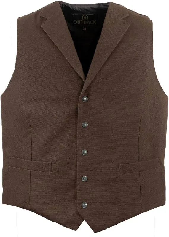 OUTBACK MEN'S SNAP FRONT VEST 29829BRN