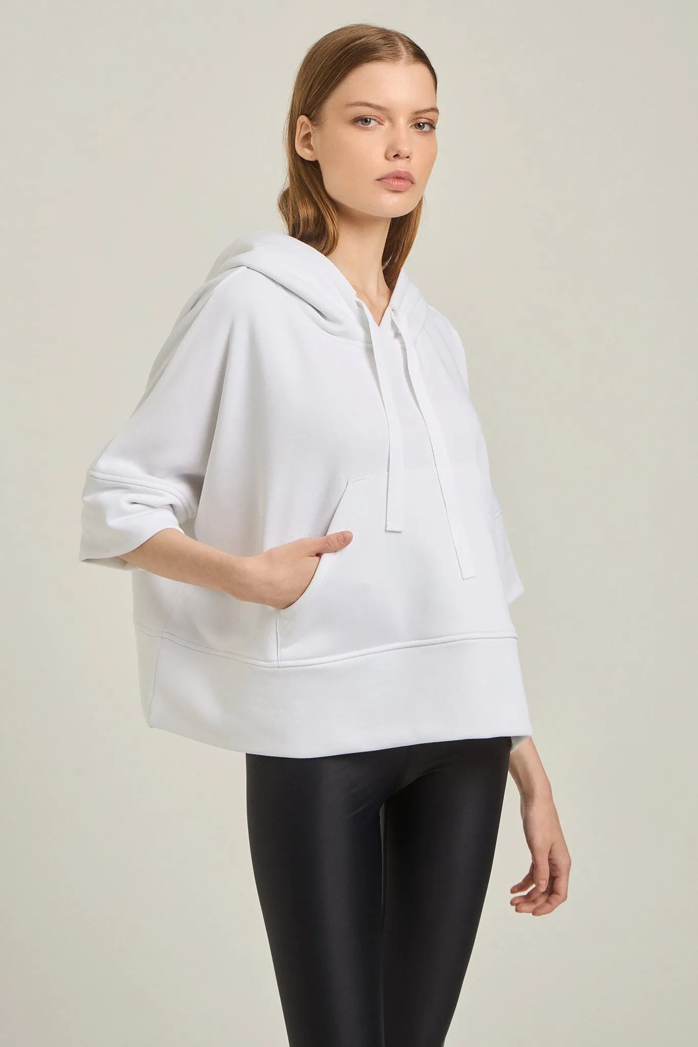 Oversized αθλητικό φούτερ | Λευκό