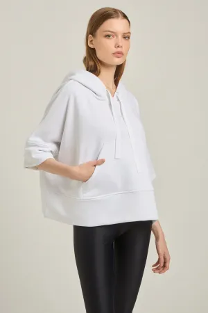 Oversized αθλητικό φούτερ | Λευκό