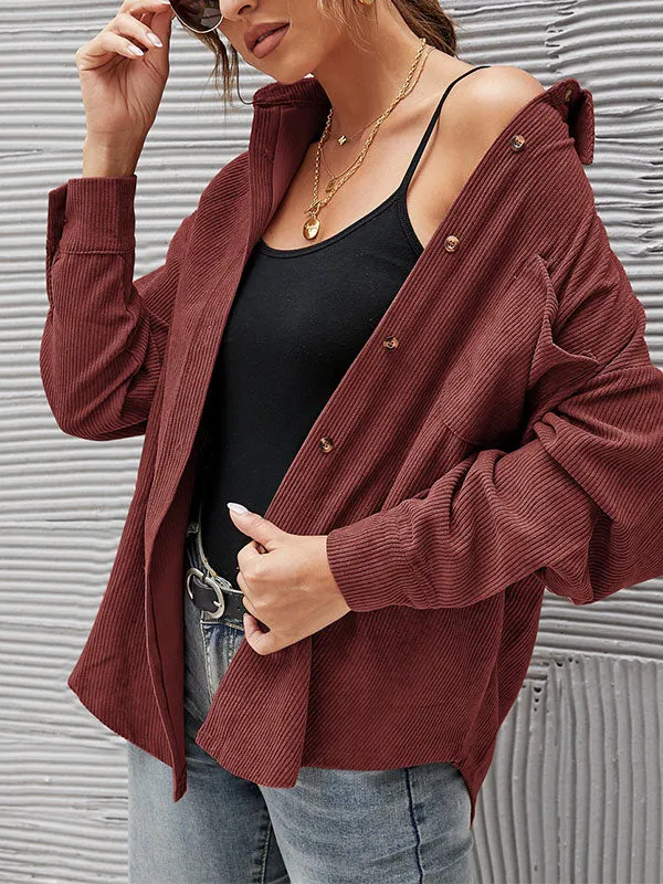 Oversized Corduroy Shirt Jacket