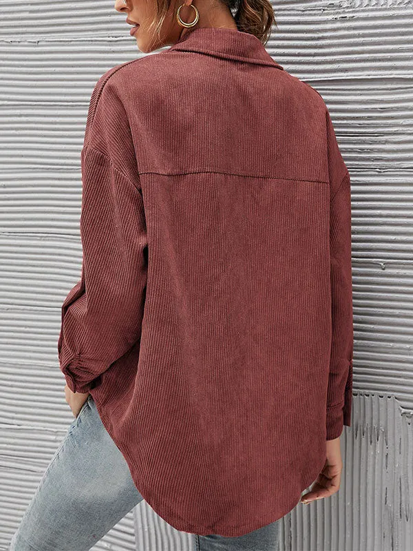 Oversized Corduroy Shirt Jacket