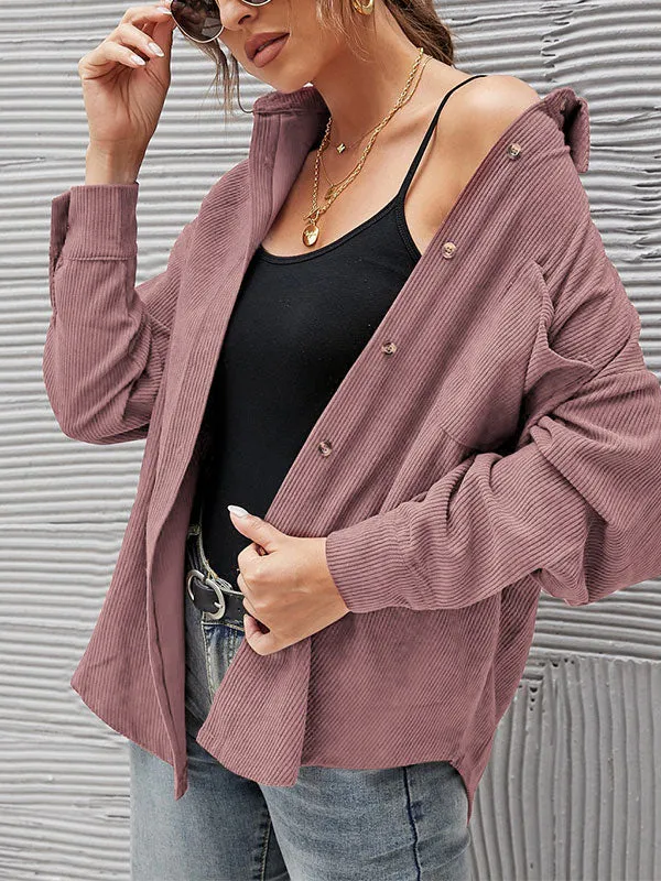 Oversized Corduroy Shirt Jacket