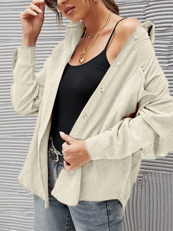 Oversized Corduroy Shirt Jacket