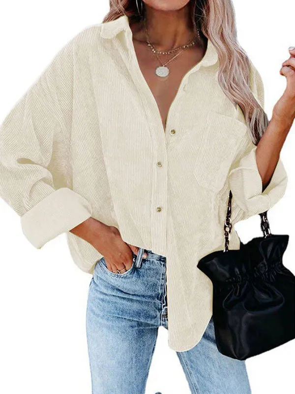 Oversized Corduroy Shirt Jacket