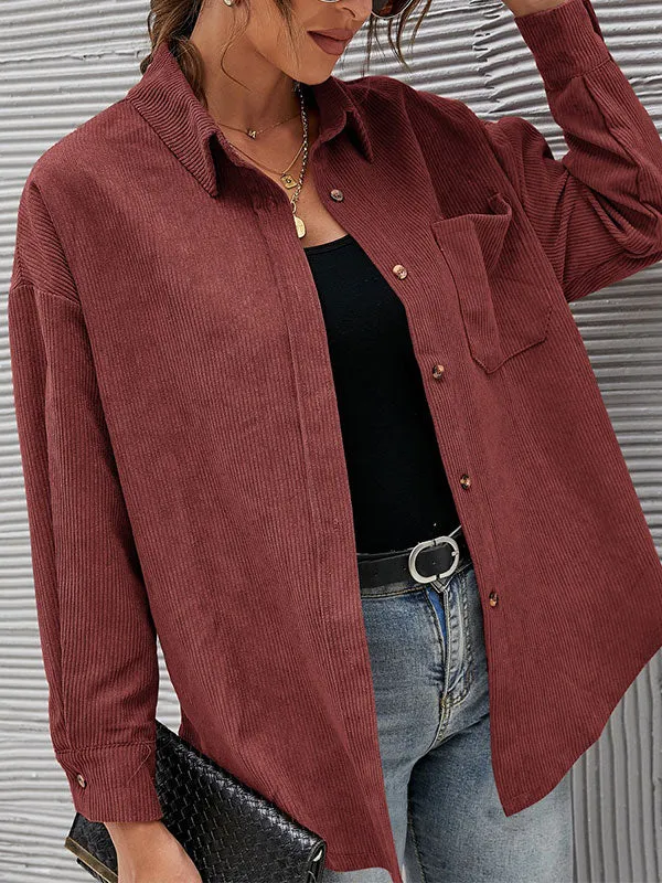 Oversized Corduroy Shirt Jacket