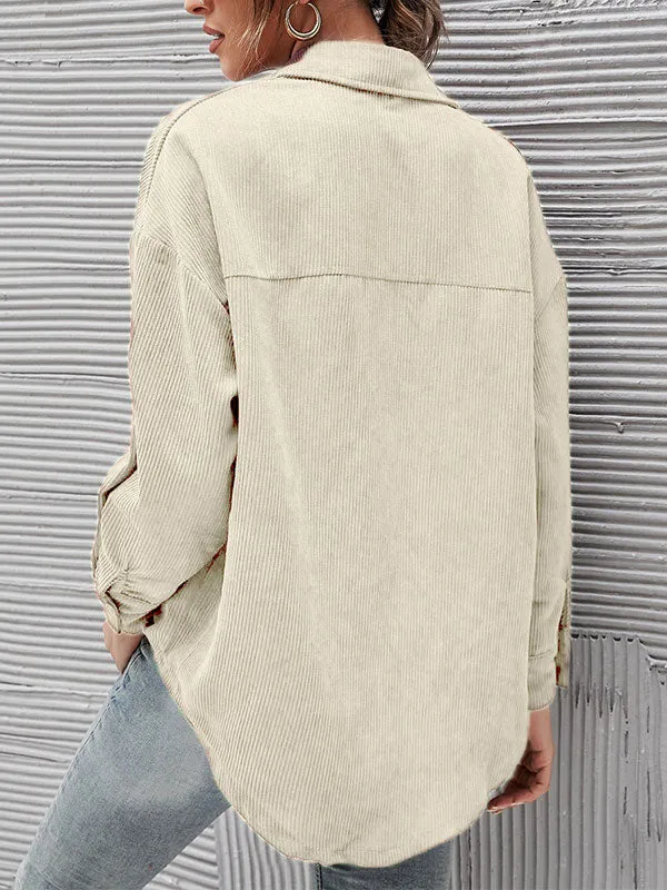 Oversized Corduroy Shirt Jacket