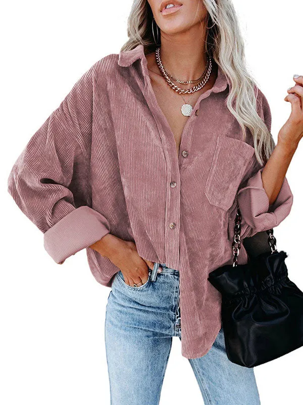 Oversized Corduroy Shirt Jacket
