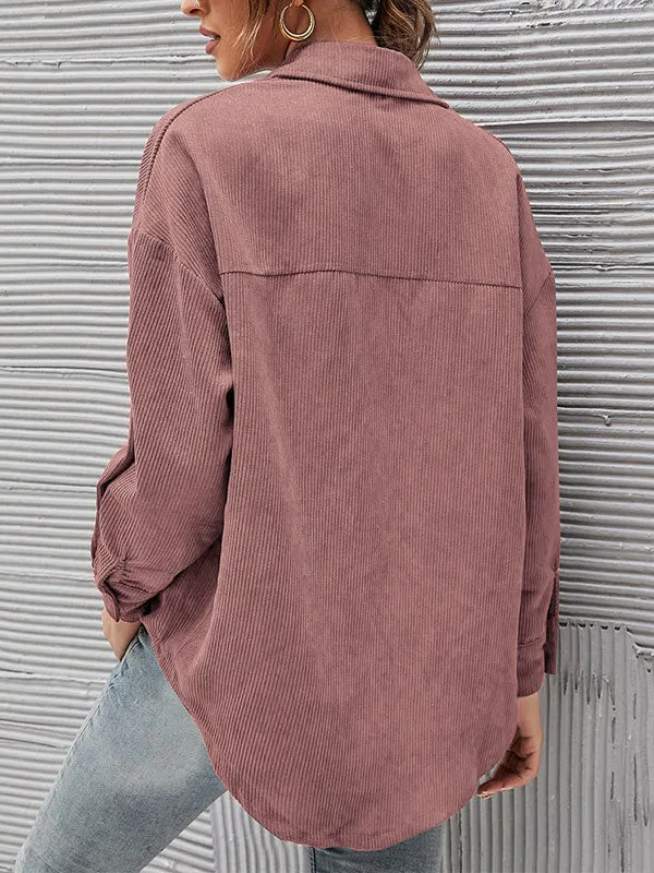 Oversized Corduroy Shirt Jacket