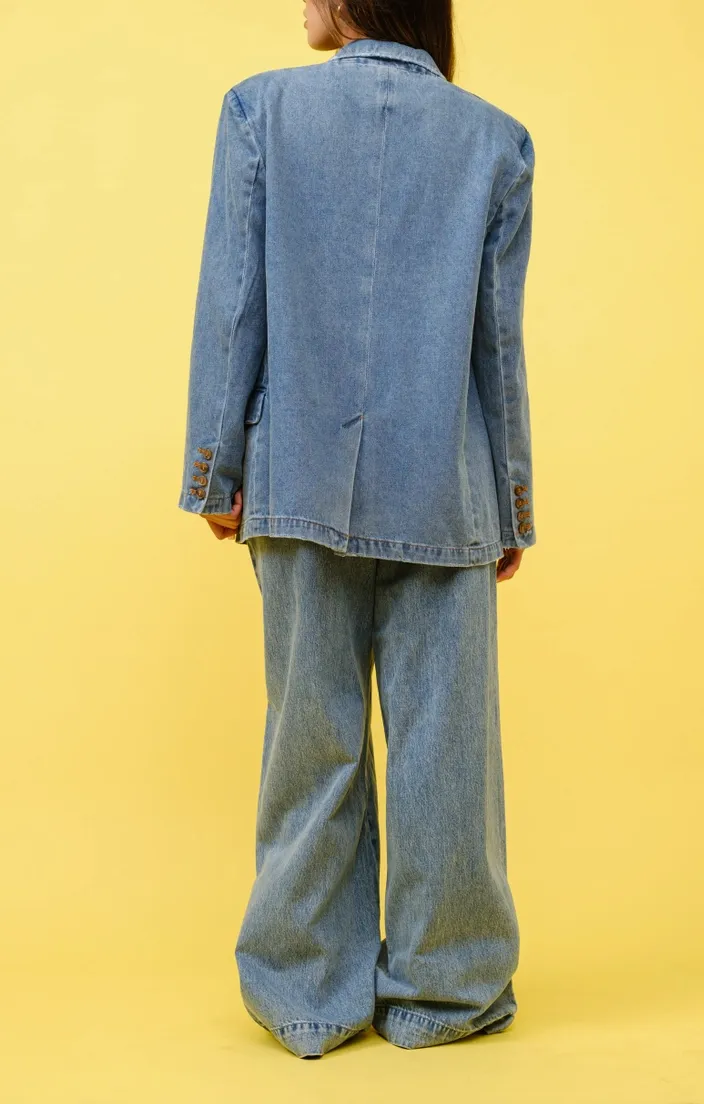 Oversized Denim Blazer