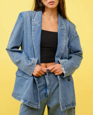Oversized Denim Blazer