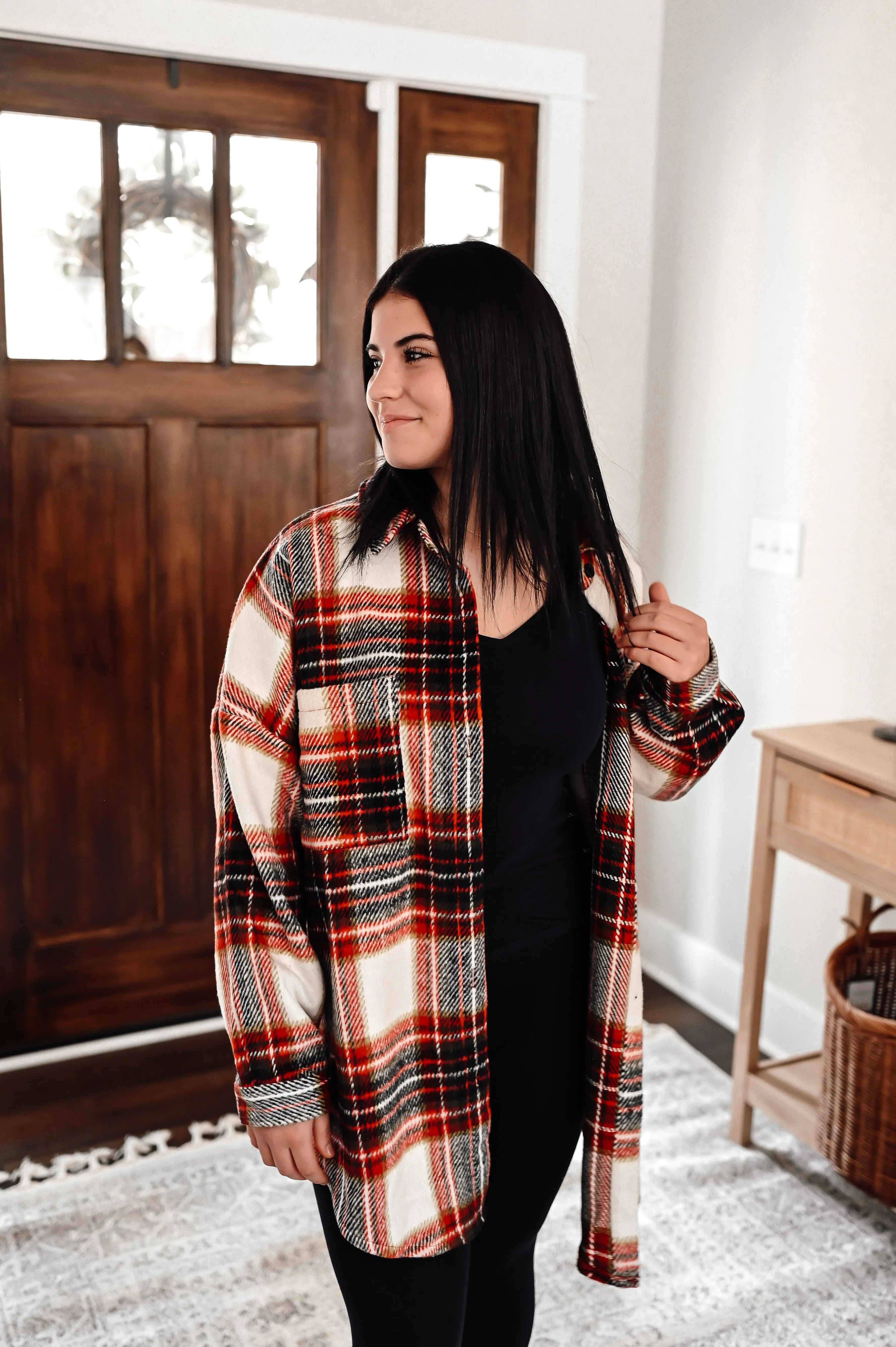 Oversized Plaid Shirt Jacket *FINAL SALE*