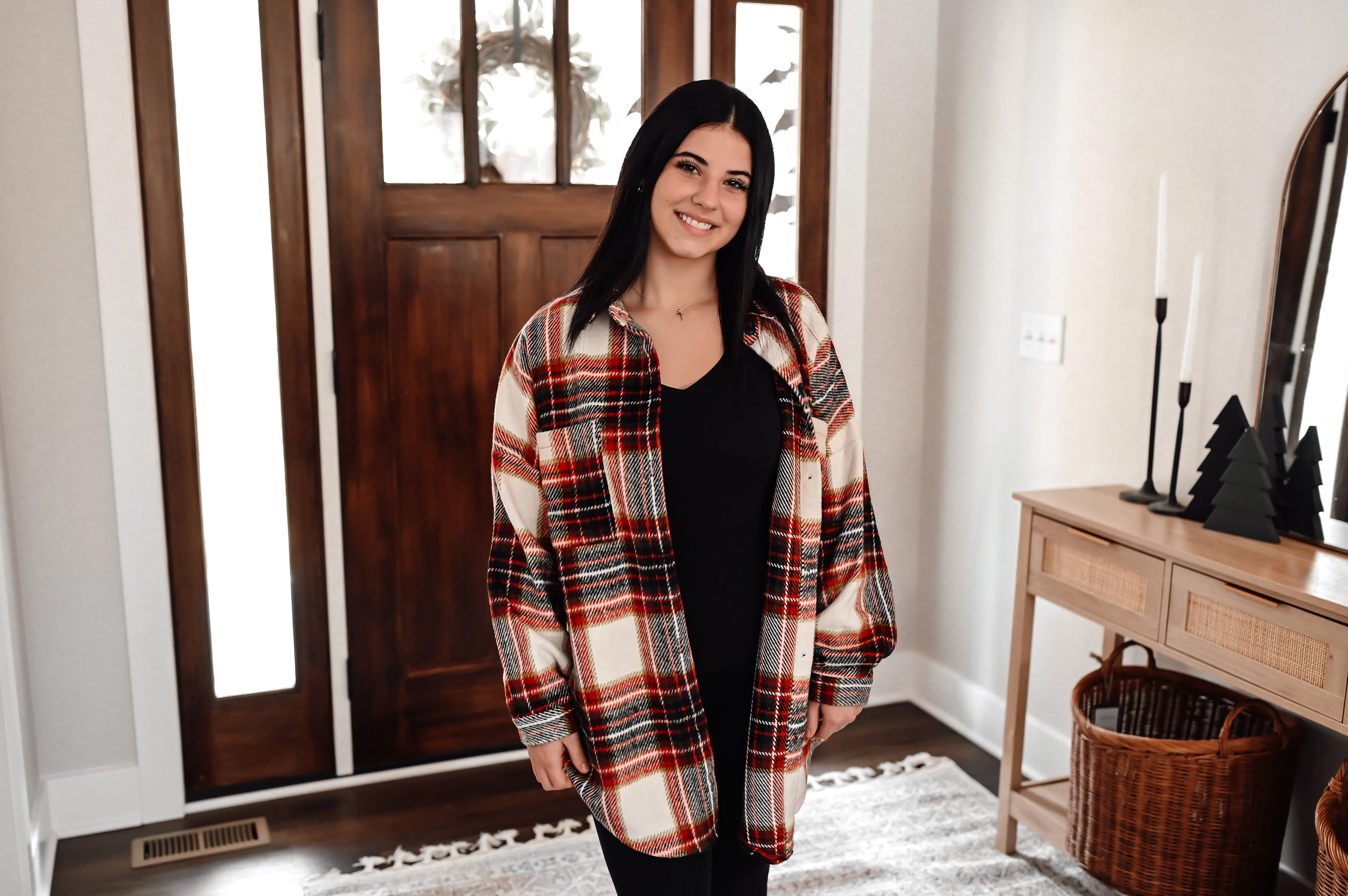Oversized Plaid Shirt Jacket *FINAL SALE*