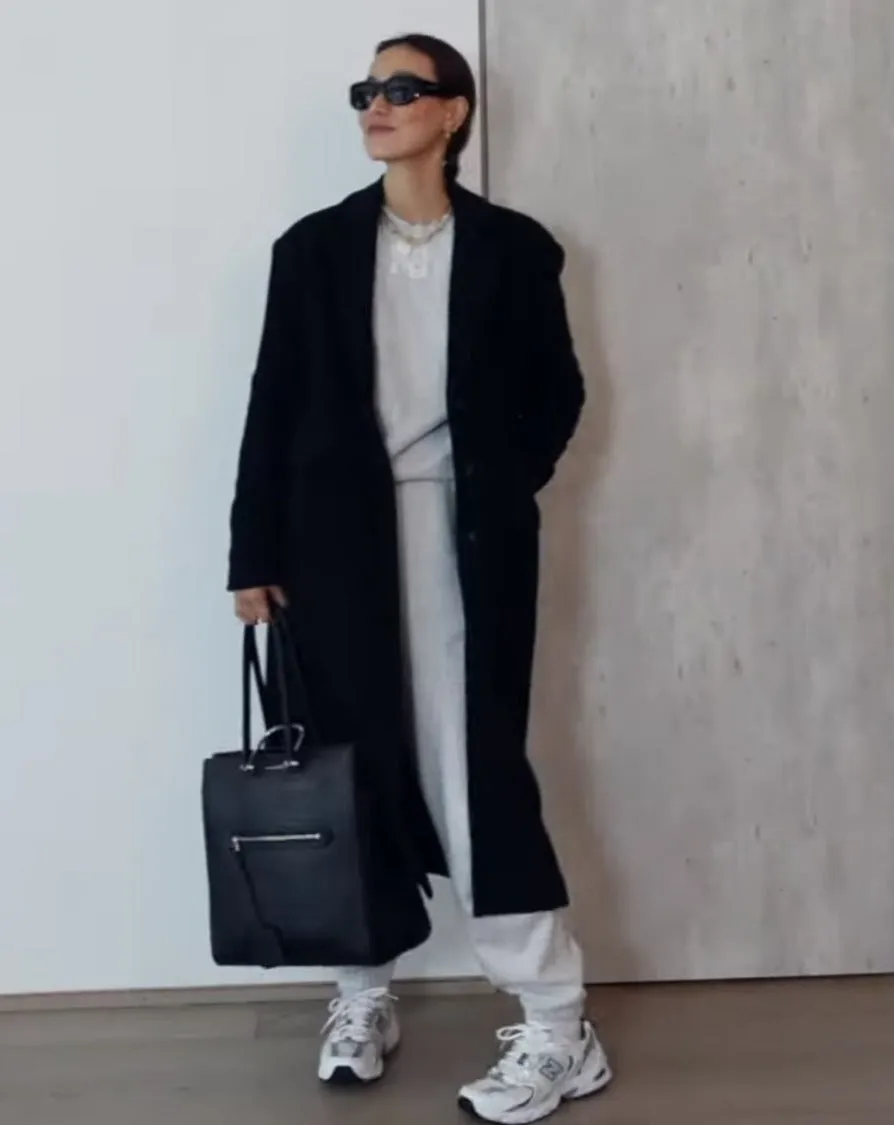 Oversized Single Breasted Wool Cashmere Coat