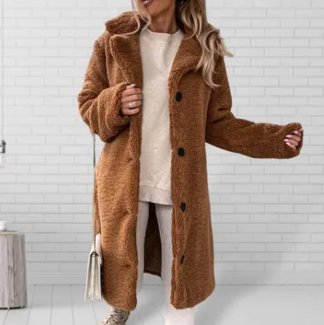 Oversized Textured Button Coat