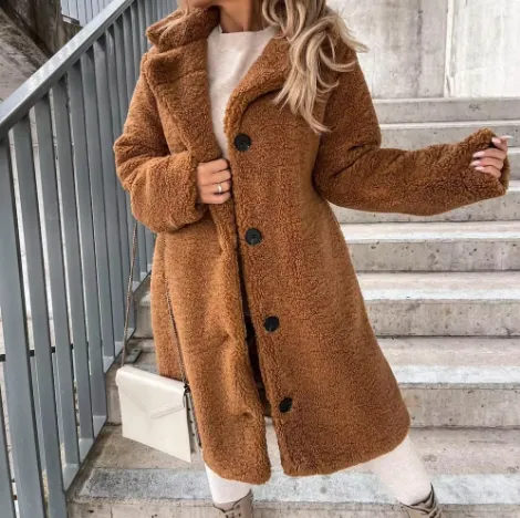 Oversized Textured Button Coat
